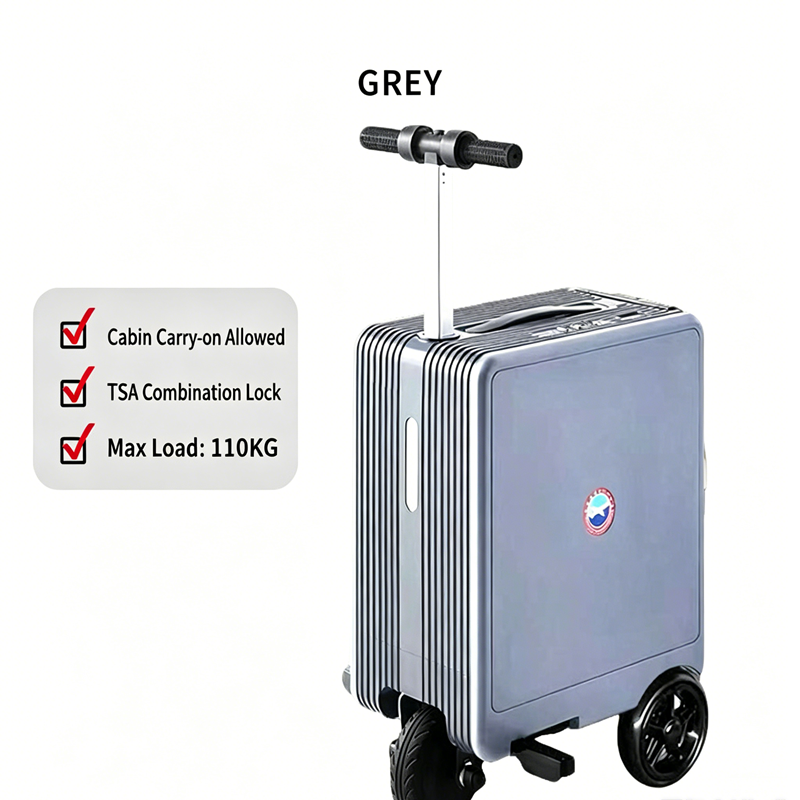 【DUDTN】 Intelligent electric cycling suitcase can be used for human transportation, tie rod password case, large capacity universal wheel business suitcase.