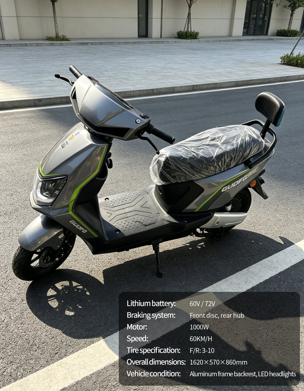 1000W City Commuter Electric Scooter | 60KM/H Max Speed, Available options. Mileage Adult Electric Motorcycle