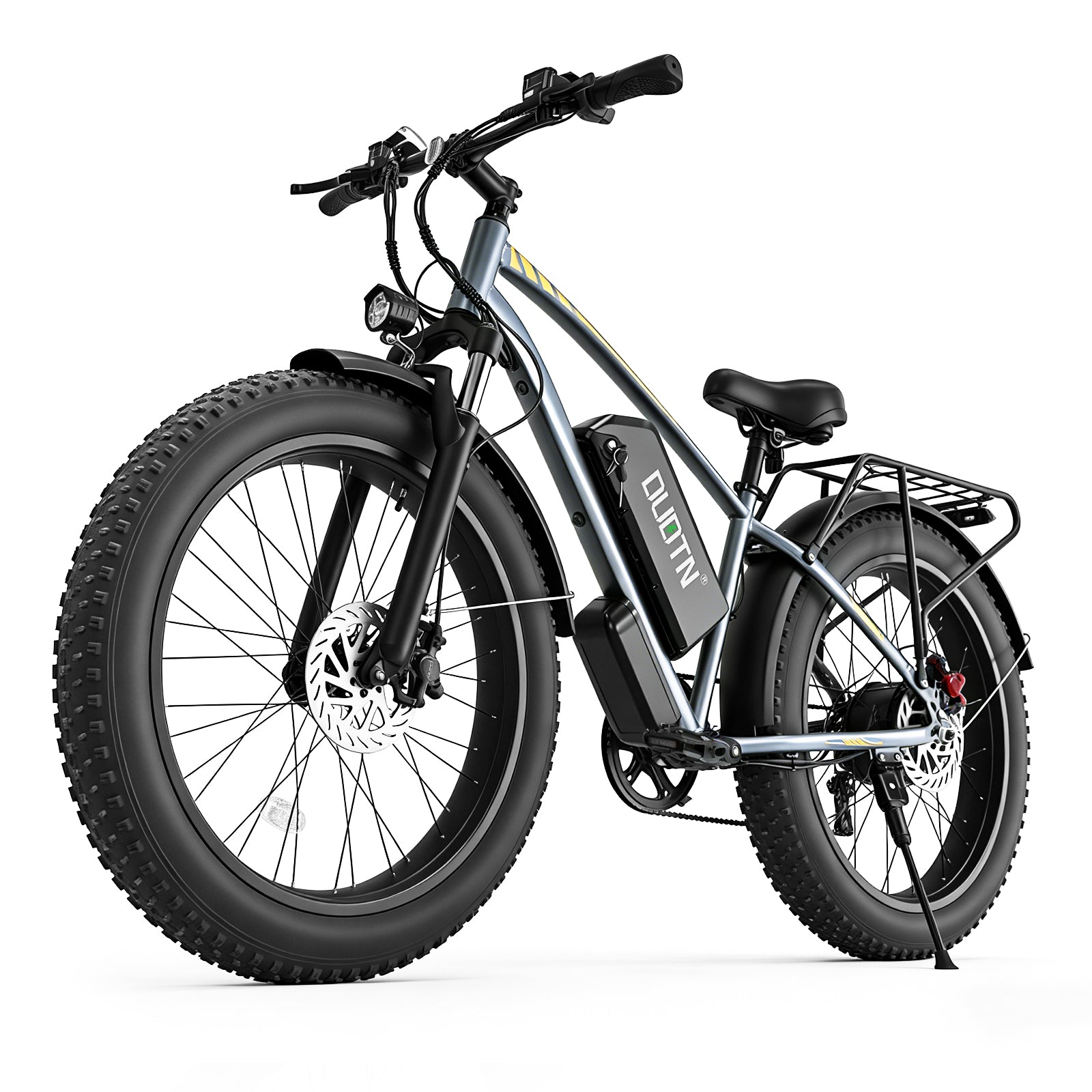 DUOTIN 1500W Fat Tire Electric Bike, 48V 18.2AH Detachable Battery 50KM/H 26"×4.0 All Terrain E-Bike, Aluminum Frame Hydraulic Disc Brake Electric Mountain Bicycle