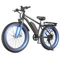 1500W Peak Fat Tire Electric Bike, 48V 15AH Detachable Battery 32MPH All Terrain E-Bike, Full Suspension Aluminum Frame Electric Mountain Bicycle with Hydraulic Disc Brakes