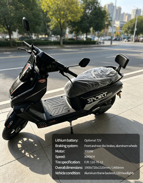 2000W High Speed Electric Scooter Motorcycle | 80km/h Max Speed, Available options. Range, Front & Rear Disc Brakes Adult E-Bike