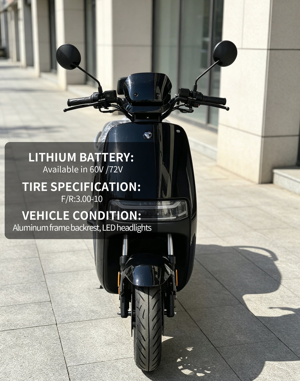 【DUDTN】Adult Urban Electric Scooter Motorcycle | 60KM/H, Available options. Mileage, Optional Front Rear Disc Brake, LED Light with Backrest Free shipping, no additional fees.