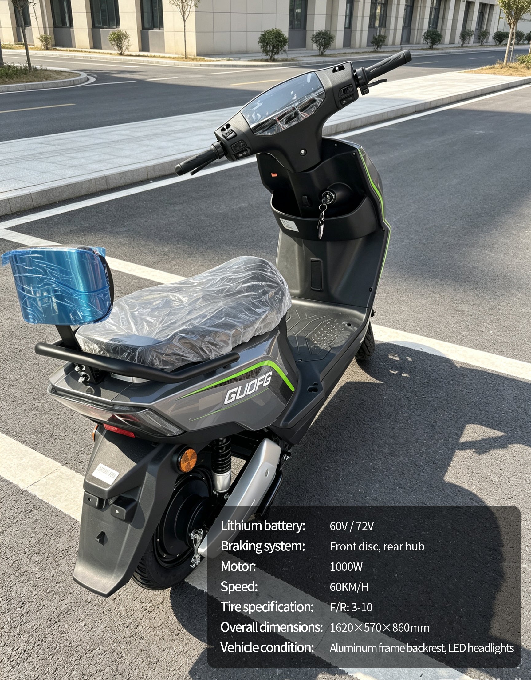 1000W City Commuter Electric Scooter | 60KM/H Max Speed, Available options. Mileage Adult Electric Motorcycle