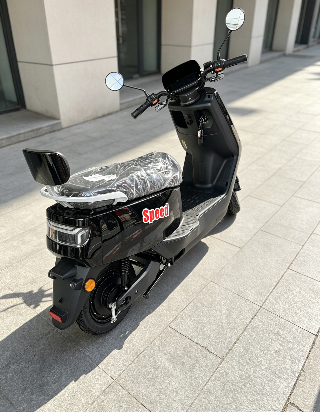 Adult Urban Electric Scooter Motorcycle | 60KM/H, Available options. Mileage, Optional Front Rear Disc Brake, LED Light with Backrest