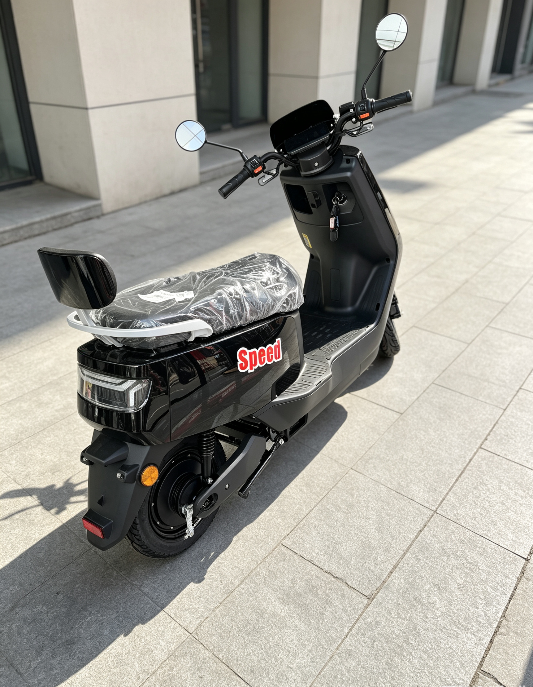 Adult Urban Electric Scooter Motorcycle | 60KM/H, Available options. Mileage, Optional Front Rear Disc Brake, LED Light with Backrest