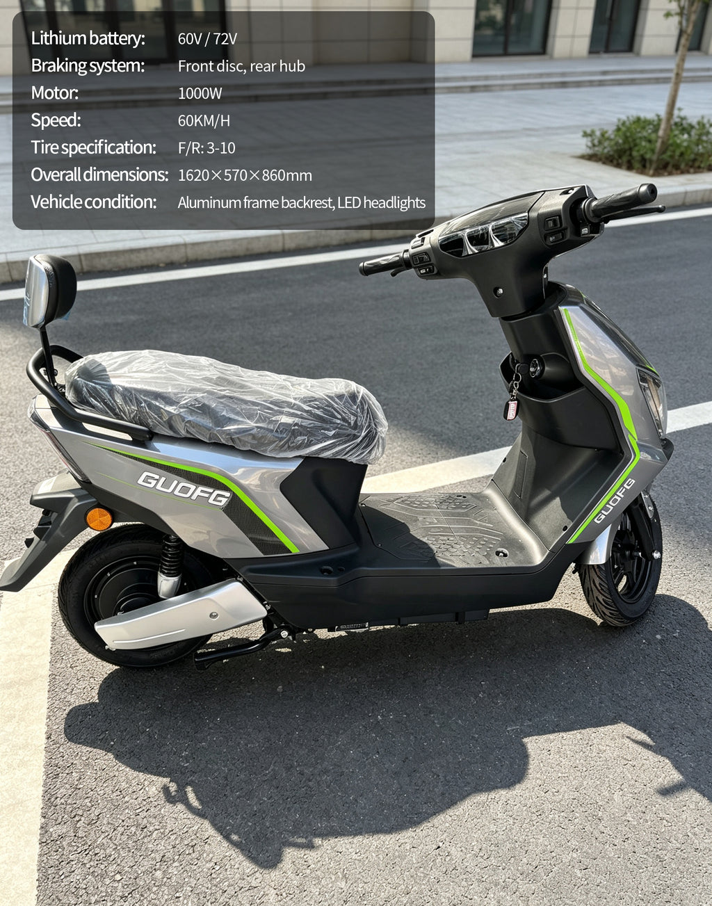 1000W City Commuter Electric Scooter | 60KM/H Max Speed, Available options. Mileage Adult Electric Motorcycle