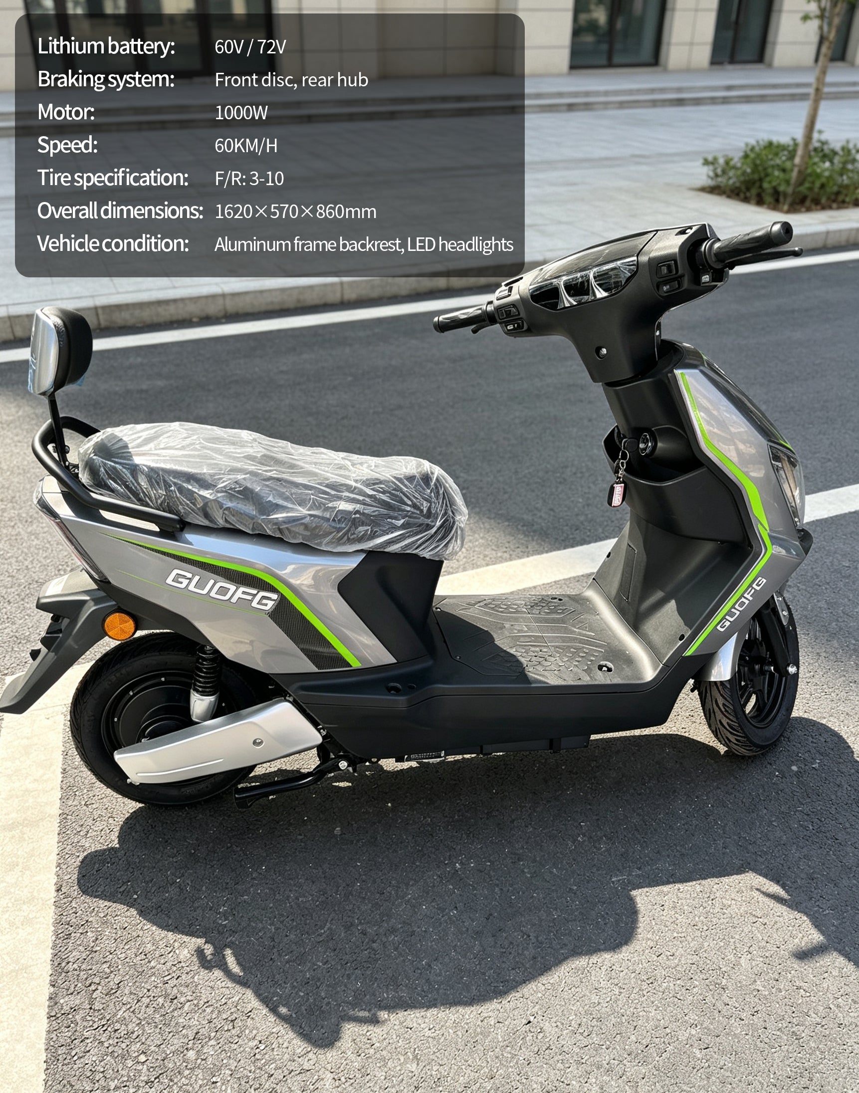 1000W City Commuter Electric Scooter | 60KM/H Max Speed, Available options. Mileage Adult Electric Motorcycle