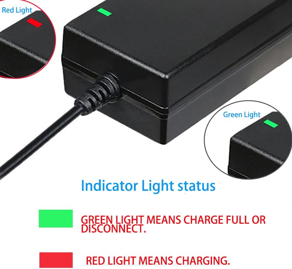 42V 2A DC Male Power Adapter for 36V Electric Bike Lithium Battery Charger,Escooter Ebike Battery Charger Connector Diameter 5.5mmx2.1mm/2.5mm