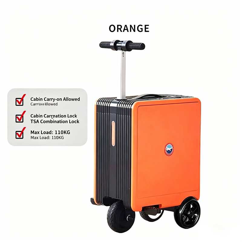 【DUDTN】 Intelligent electric cycling suitcase can be used for human transportation, tie rod password case, large capacity universal wheel business suitcase.