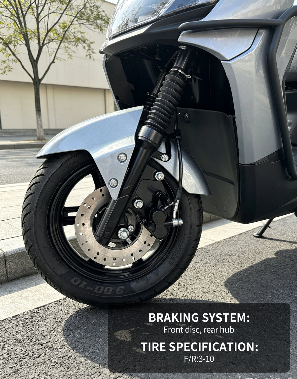 1000W Adult Electric Scooter Motorcycle | Max Speed 60KM/H, Available options.Range, Front Disc Brake Commuter E-Bike with LED Headlight & Backrest