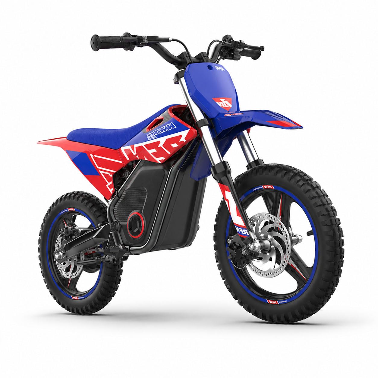 RFN SX-E800 Electric Dirt Bike for Kids Ages 4-8, 900W Peak Brushless Motorcycle, 36V 7.5Ah Removable Lithium Battery, 16" Off Road Tire, 3 Speed Modes Ebike, Up to 21.7 MPH, Advanced Gift