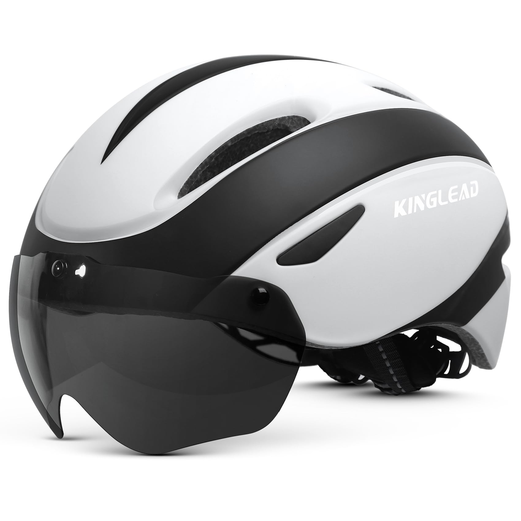 Bike Helmet for Adults Bicycle Helmet with Detachable Magnetic Googles & Adjustable Dial for Mountain Bikes, Road Bikes, Electric Bikes, Scooter