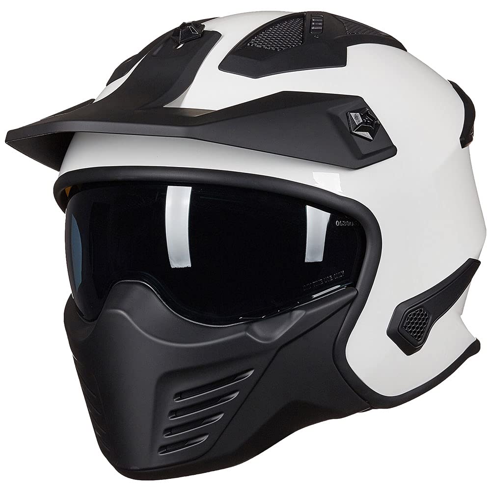 ILM Open Face Motorcycle 3/4 Half Helmet for Dirt Bike Moped ATV UTV Motocross Electric Cruiser Scooter DOT Model 726X(Matte Black,L)