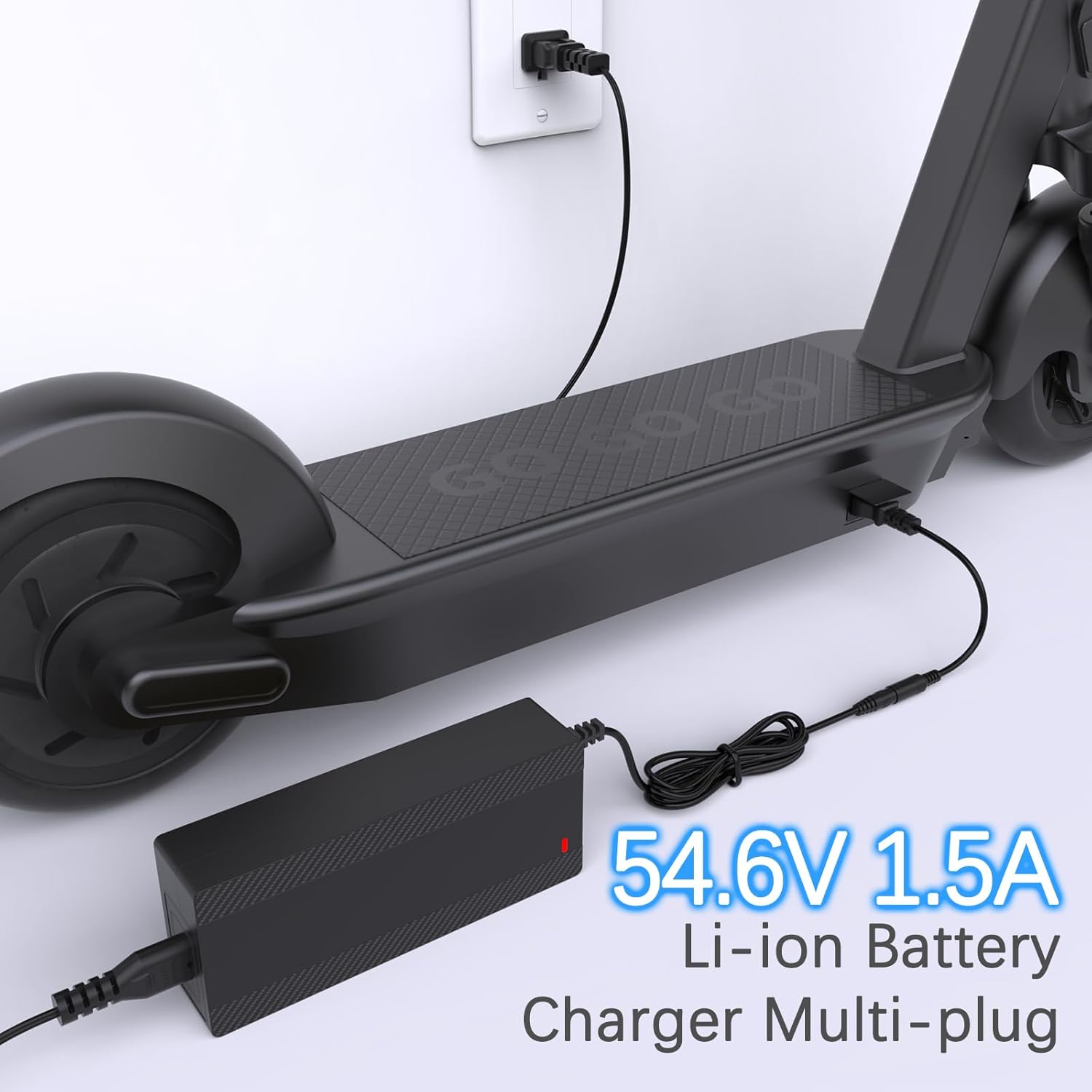 ETL Certified 54.6V 1.5A Electric Bike & Scooter Charger, 7-in-1 Universal Fast Charger Replacement for 48V 13S Lithium Battery, Compatible with Razor Gotrax Xiaomi Jetson Ninebot Hoverboard & E-Bike