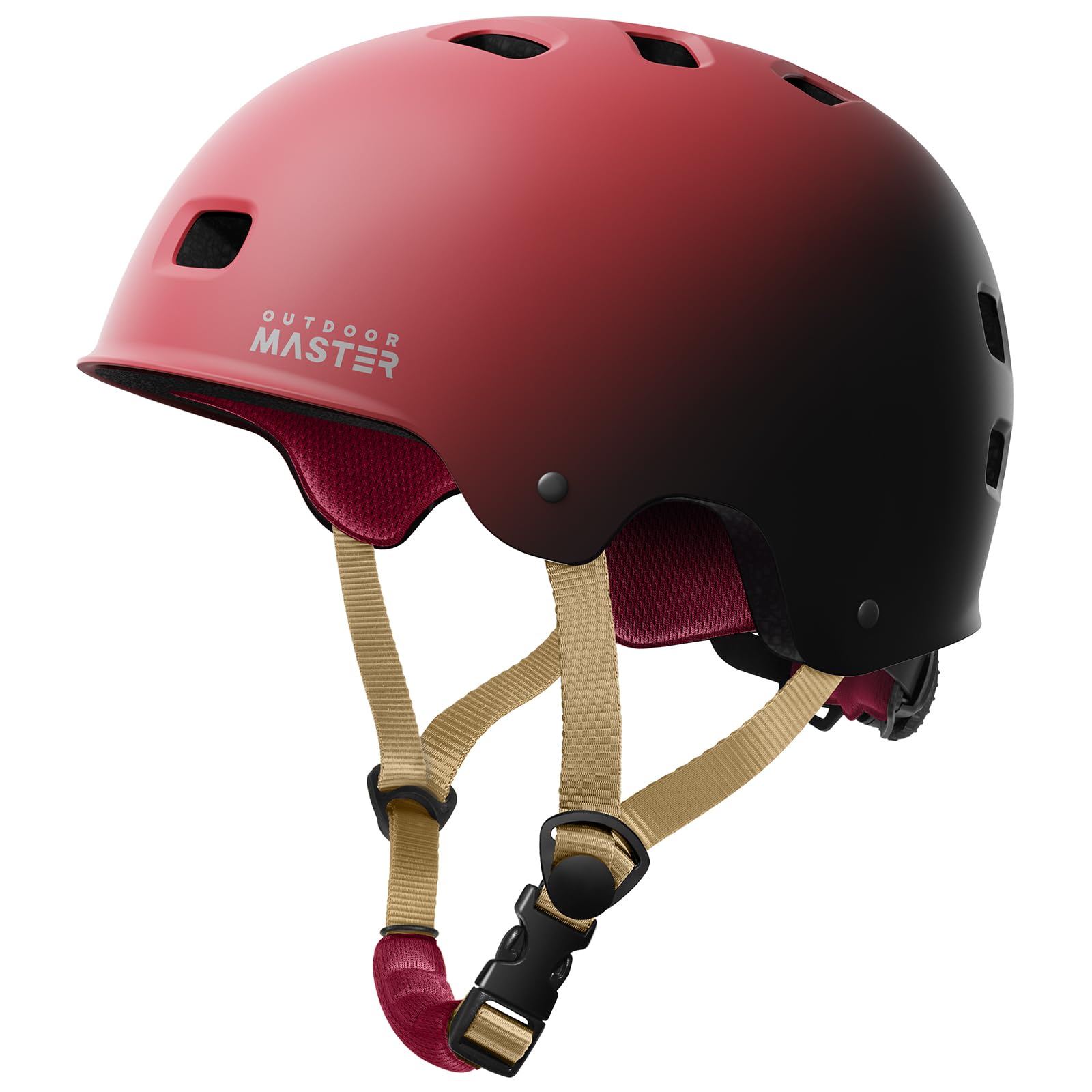 OutdoorMaster Skateboard Cycling Helmet - Two Removable Liners Ventilation Multi-Sport Scooter Roller Skate Inline Skating Rollerblading for Kids, Youth & Adults