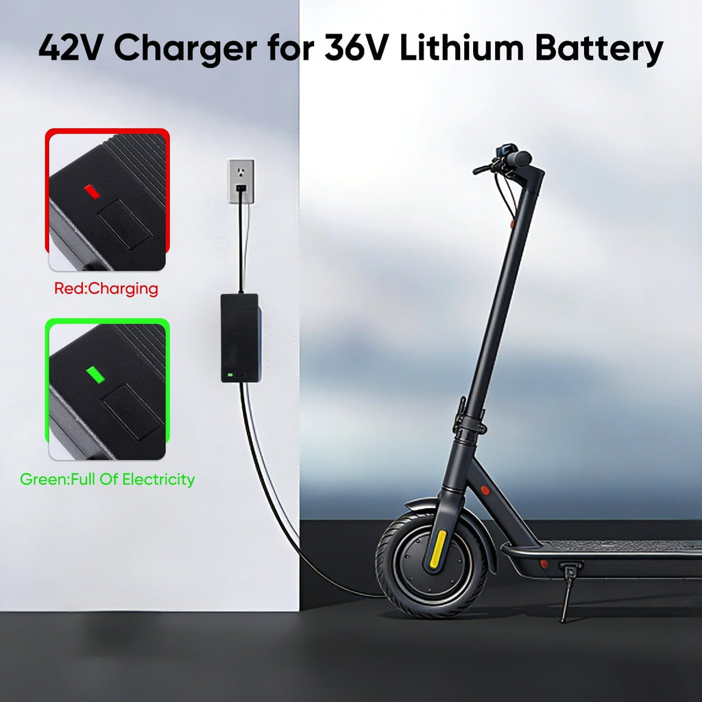 UL Certified 42V 2A Replacement Electric Scooter Charger with 6-Prong for 36V Hoverboard Charger, Compatible with GOTRAX/ninebot/Jetson/Voyage Scooter Power Adapter