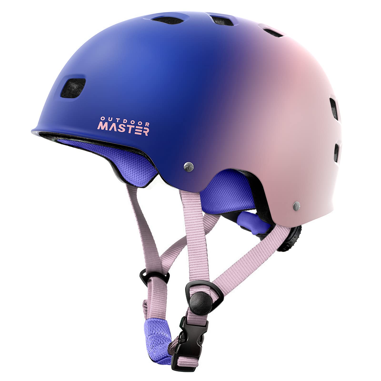 OutdoorMaster Skateboard Cycling Helmet - Two Removable Liners Ventilation Multi-Sport Scooter Roller Skate Inline Skating Rollerblading for Kids, Youth & Adults