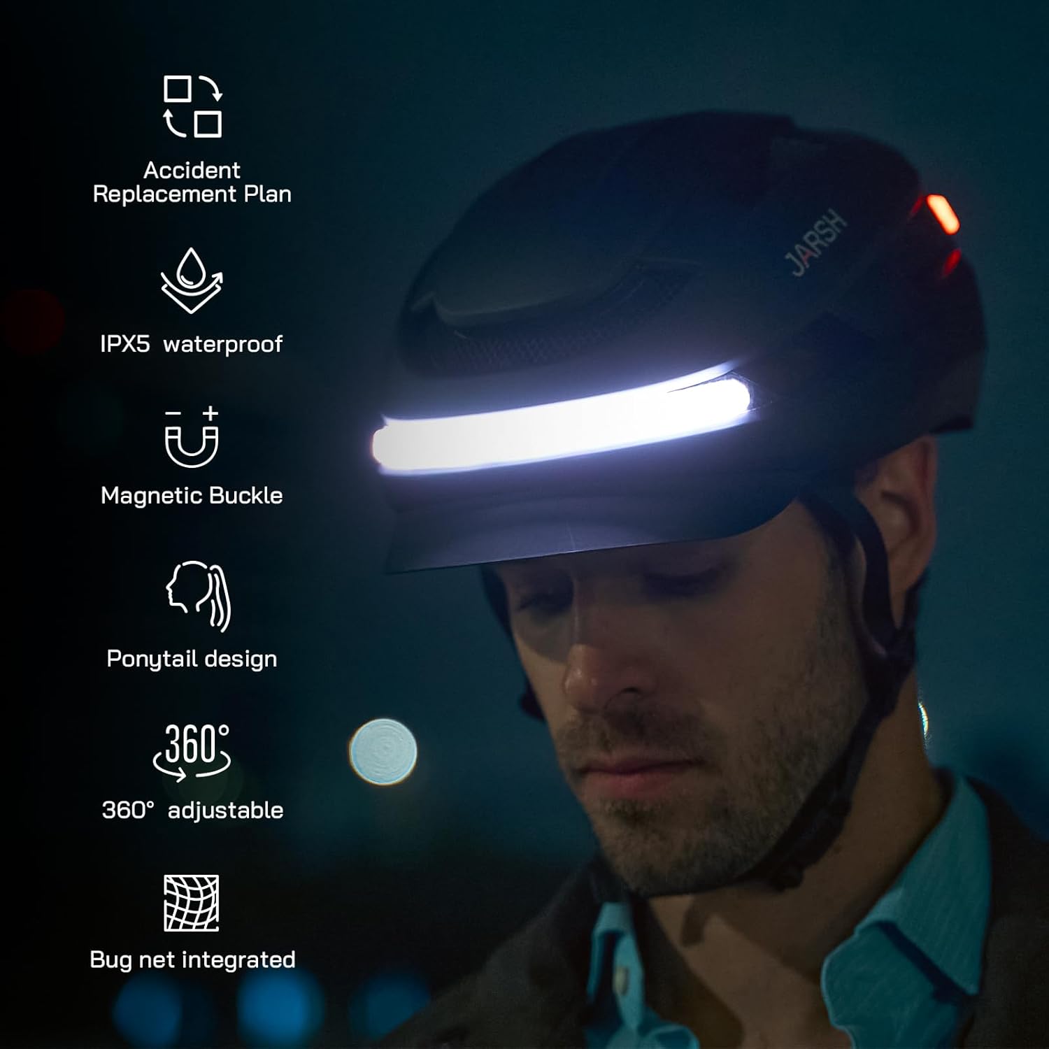 Commute Smart E Bike Helmet with Lights | NTA-8776 Certified for Electric Bikes, Scooters | Cycling Helmet Night Ride | Turn Signal | Fidlock Buckle | Electric Bike Helmet for Adults, Men, Women