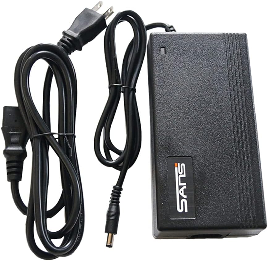 Syvrac 48-54.6V 2A Electric Bike Charger for 48V Lithium Battery Input Voltage AC120V(DC2.1MM Jack Connector)