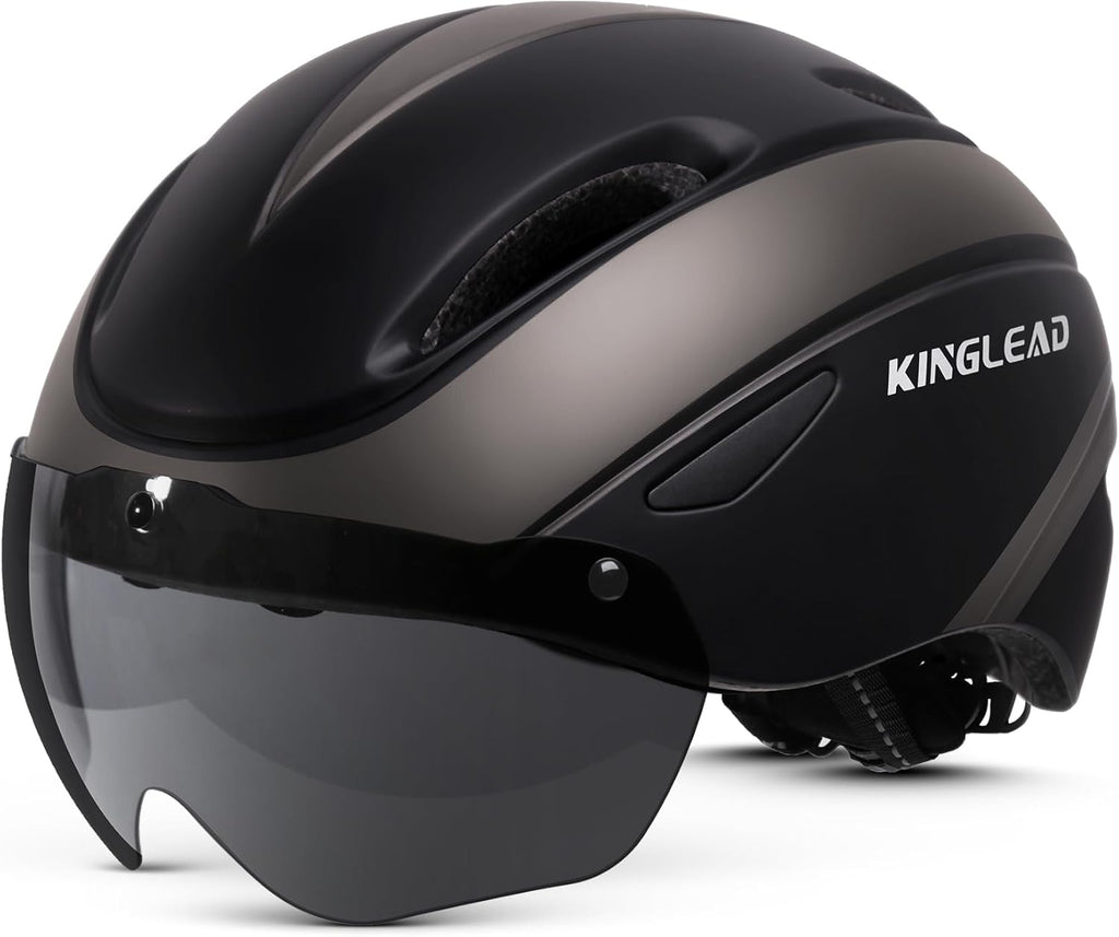Bike Helmet for Adults Bicycle Helmet with Detachable Magnetic Googles & Adjustable Dial for Mountain Bikes, Road Bikes, Electric Bikes, Scooter