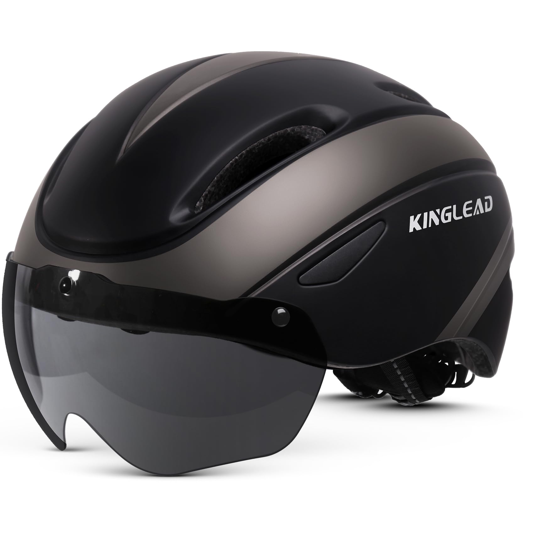 Bike Helmet for Adults Bicycle Helmet with Detachable Magnetic Googles & Adjustable Dial for Mountain Bikes, Road Bikes, Electric Bikes, Scooter