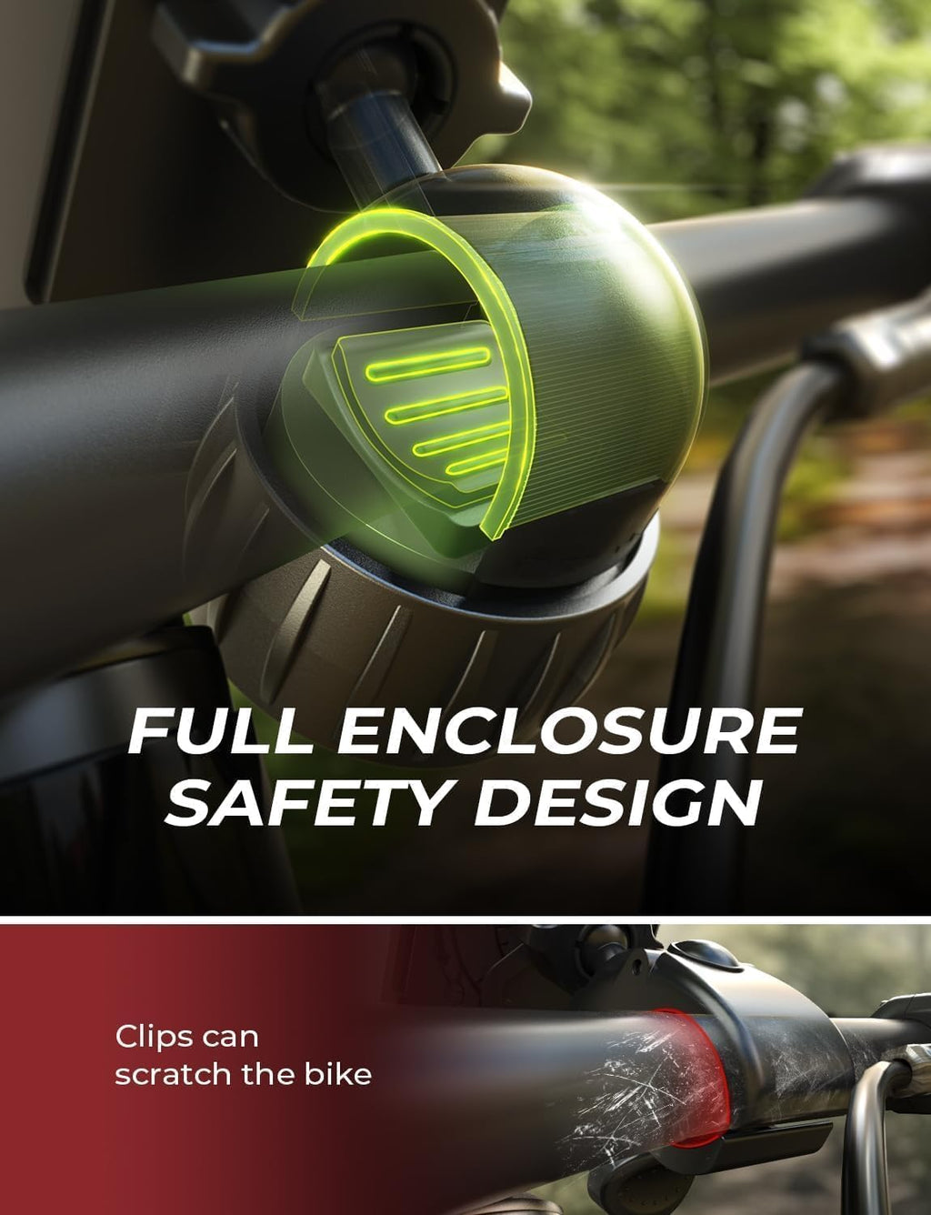 LISEN Bike Phone Holder, [Super Easy Install] Motorcycle Phone Mount Ebike Accessories Bicycle Handlebar Holder Mount Gifts for Adults Kids Men Mountain Mini Bike Scooter Gear Accessories for iPhone