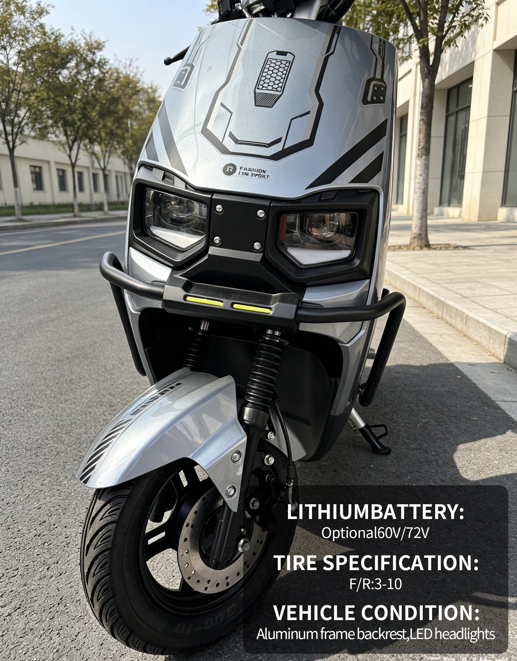 1000W Adult Electric Scooter Motorcycle | Max Speed 60KM/H, Available options.Range, Front Disc Brake Commuter E-Bike with LED Headlight & Backrest