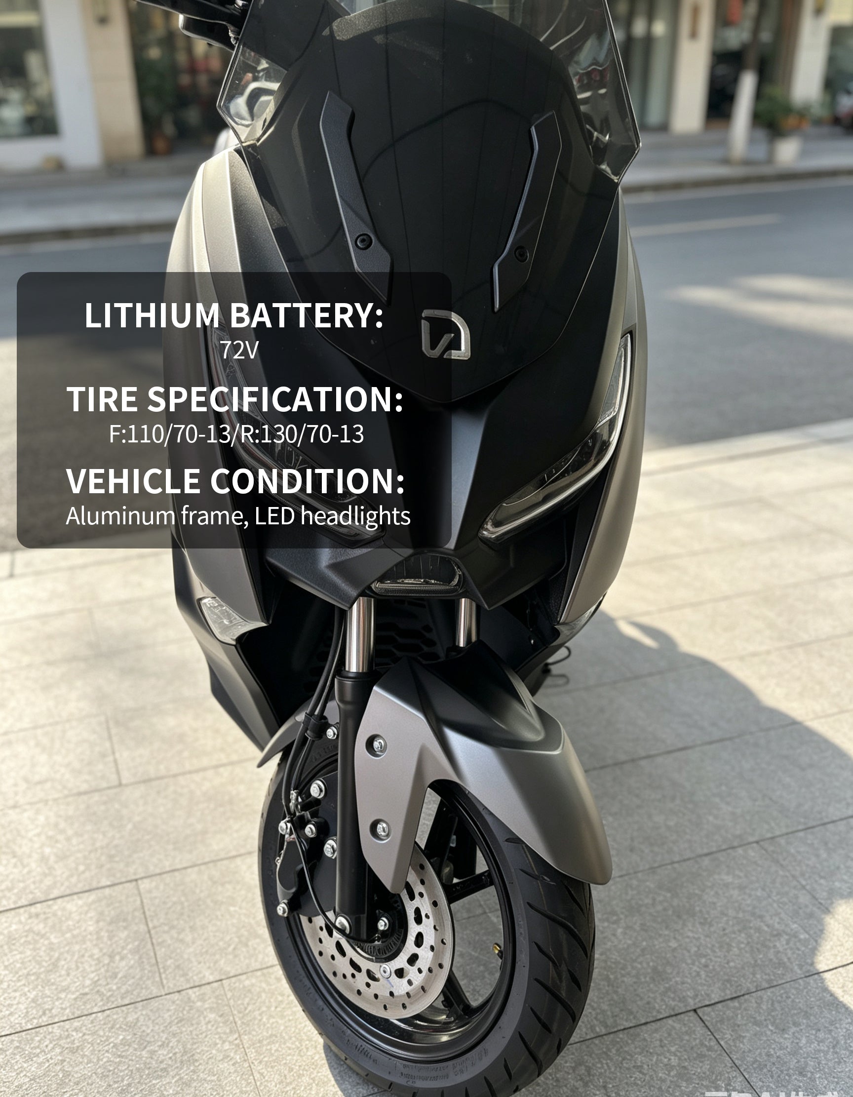 5000W High Speed Maxi Scooter Electric Motorcycle | 120KM/H Top Speed, Over 250KM Range, 72V60AH Lithium Battery, ABS Linked Disc Brakes Adult E-Scooter