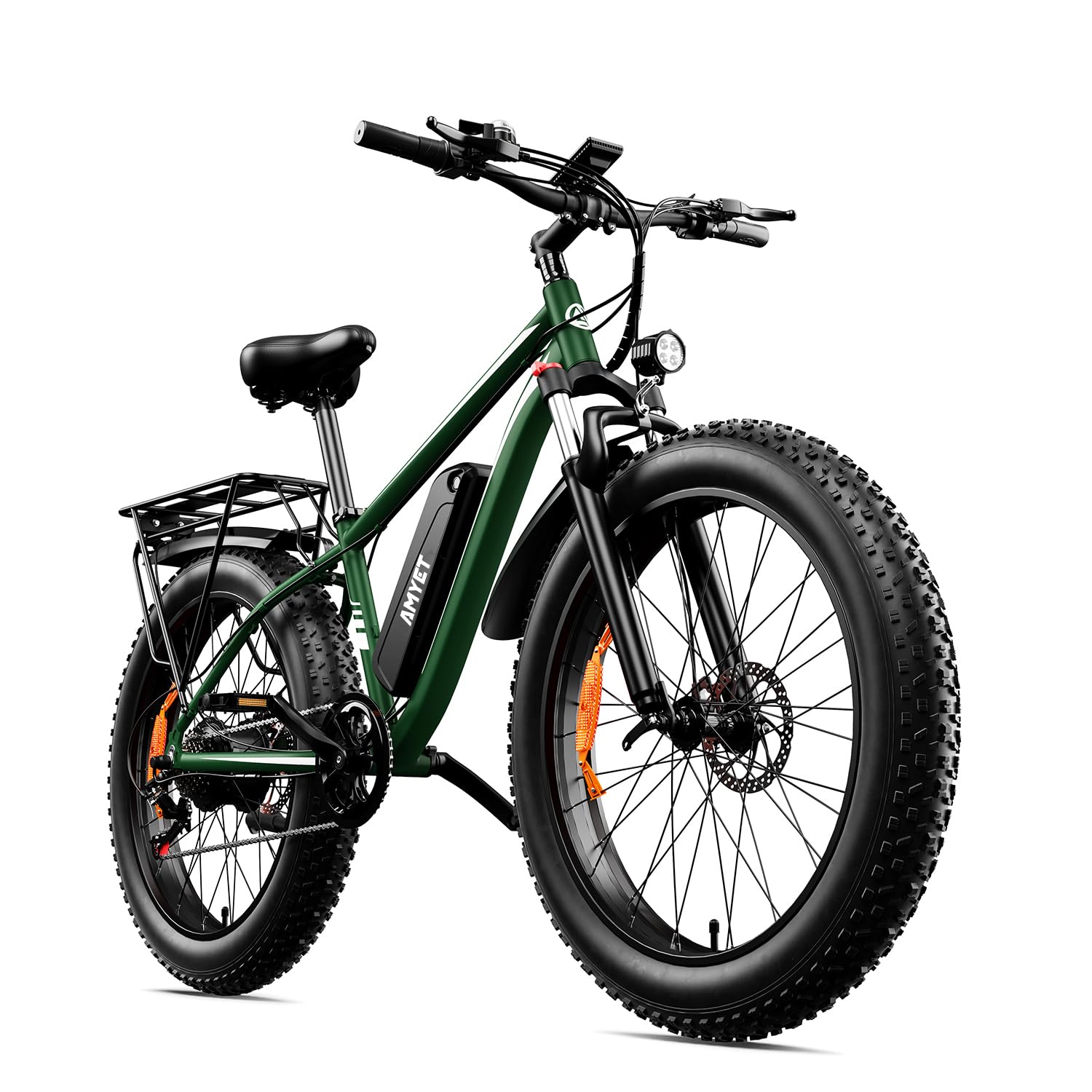 AMYET EB26 Electric Bike for Adults Peak 1500W Electric Bicycle 48V 15AH (720WH) Battery Electric Bike 26" Fat Tire Mountain 28mph 7 Speed Gears Ebike