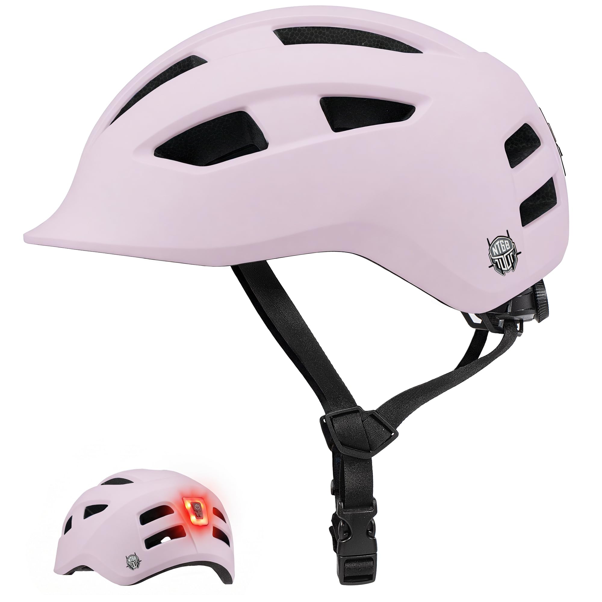 Bike Helmet Adult Men/Women/Youth-USB Rechargeable Rear Light Electric Scooter Helmet with CPSC/ASTM Certified Adjustable Lightweight for Road Trail Urban&Recreational Riding