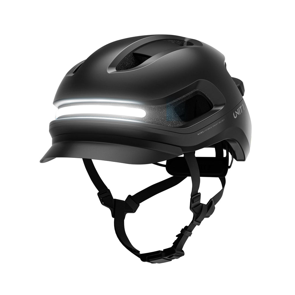 AURA Smart E-Bike Helmet with MIPS Safety, NTA-8776 Certified for 28mph, Integrated 500 Lumen LED Lights, Crash Detection, Turn Signals and Automatic Brake Light