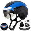 OUMURS Adult Bike Helmet, Bicycle Helmet with USB Rechargeable LED Turn Signal Lights & Magnetic Goggles Removable Visor