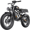 Freego Electric Motorcycle Bike for Adults, Dual Motor & Battery, 2000W/48V/40Ah, 20x4 Fat Tires Off Road Electric Dirt Bike Bicycle, Max 35MPH & 110 Mile Dual Supension 4 Piston Hydraulic Brake
