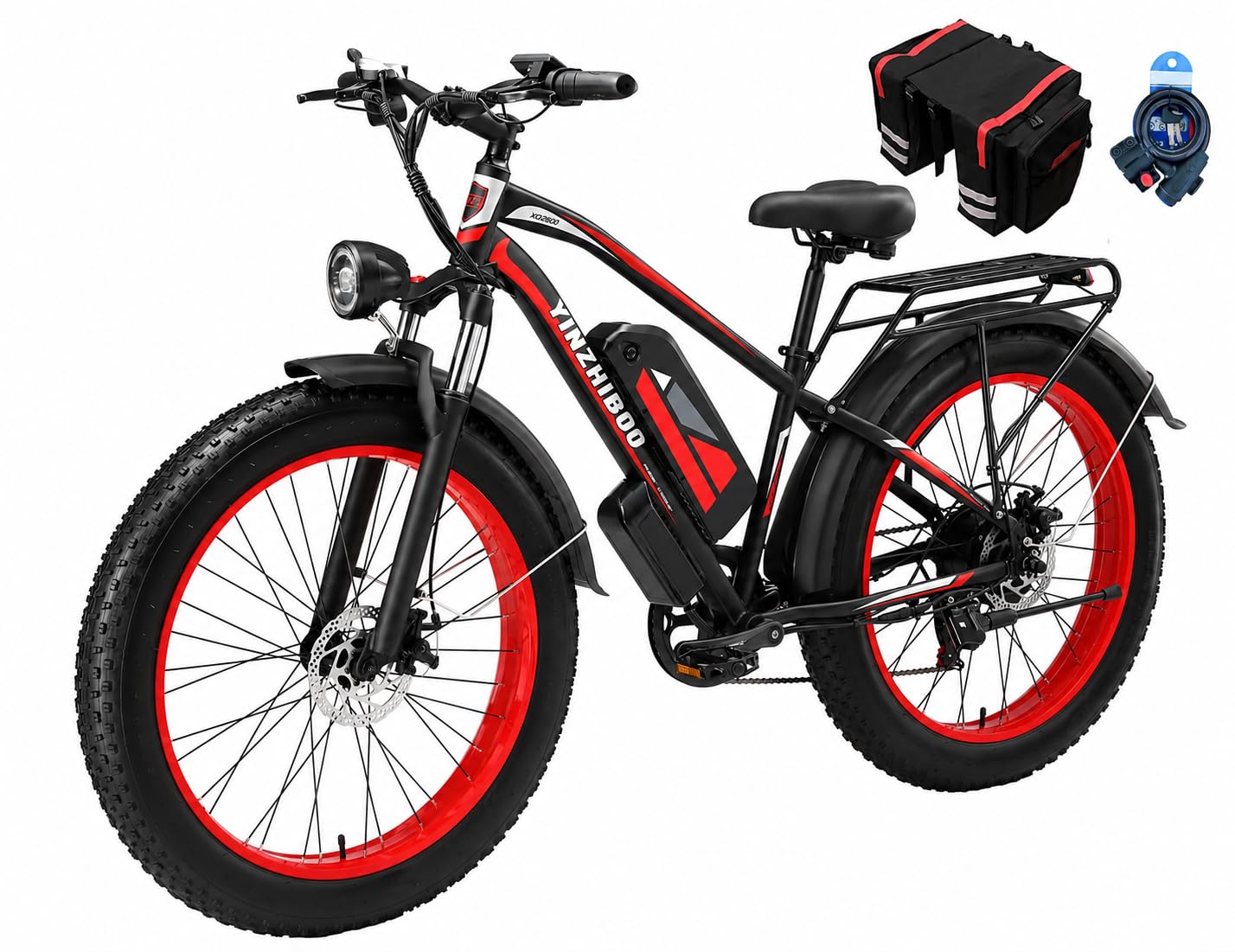 Electric Bike for Adults, 2000W Peak Motor E Bikes, 26" Fat Tire Electric Mountain Bike, 32 MPH Electric Bicycle, 48V 17.5Ah (840Wh) Removable Battery, UL2849 Certified