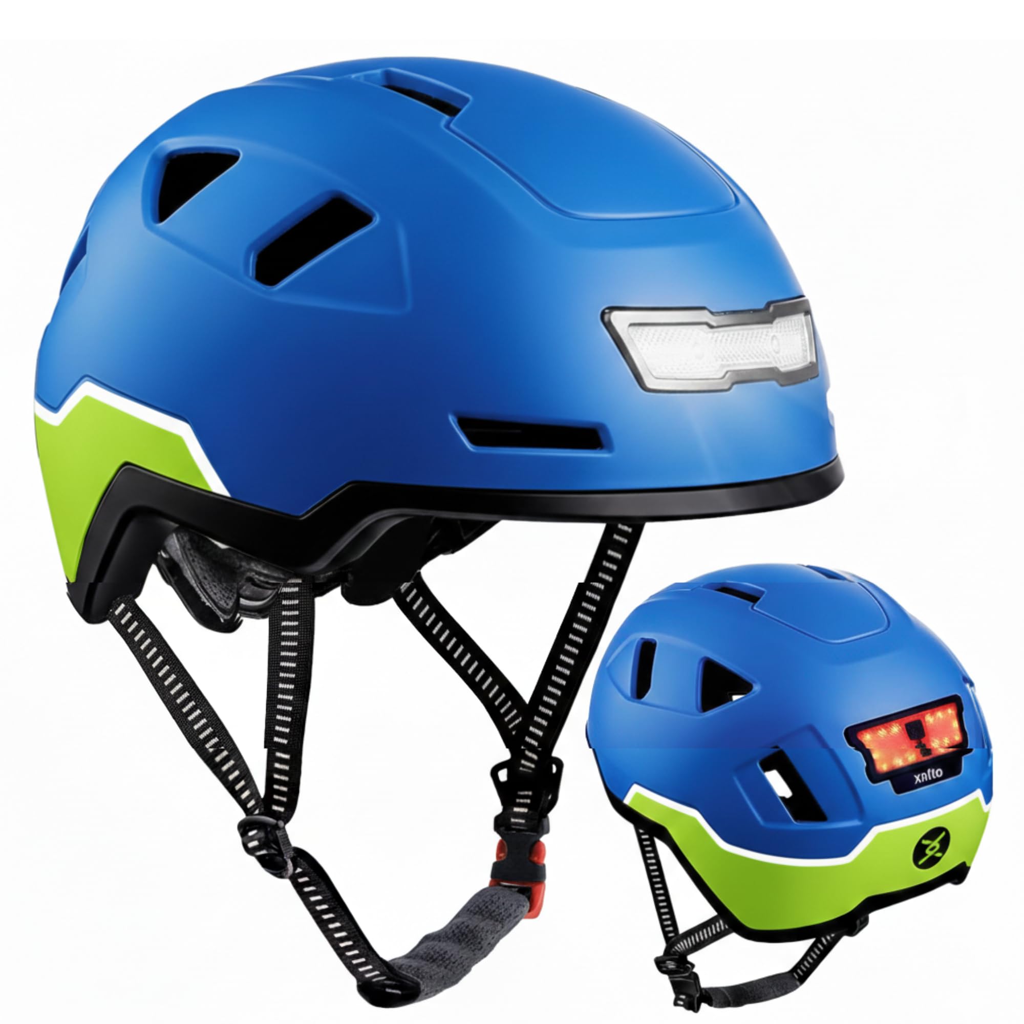 XNITO Bike Helmet with LED Lights - Urban Bicycle Helmet for Adults, Men & Women - CPSC & NTA-8776 Dual Certified - Class 3 E-Bikes, Scooters, Onewheel, Commuter, Mountain