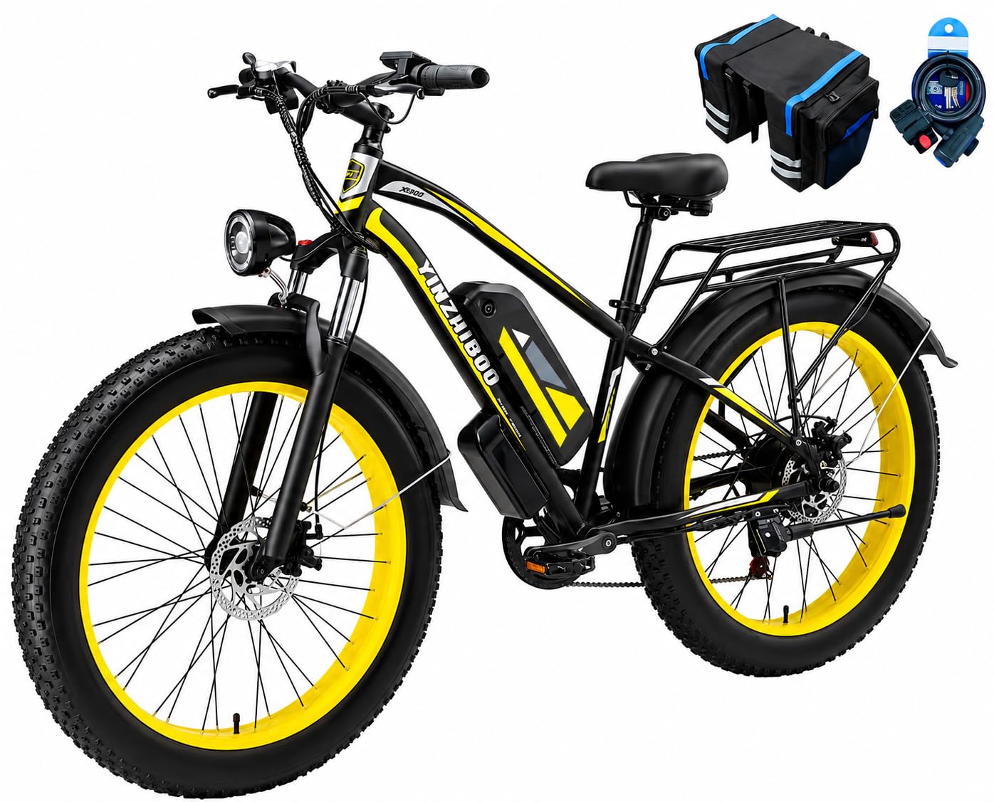 Electric Bike for Adults, 2000W Peak Motor E Bikes, 26" Fat Tire Electric Mountain Bike, 32 MPH Electric Bicycle, 48V 17.5Ah (840Wh) Removable Battery, UL2849 Certified
