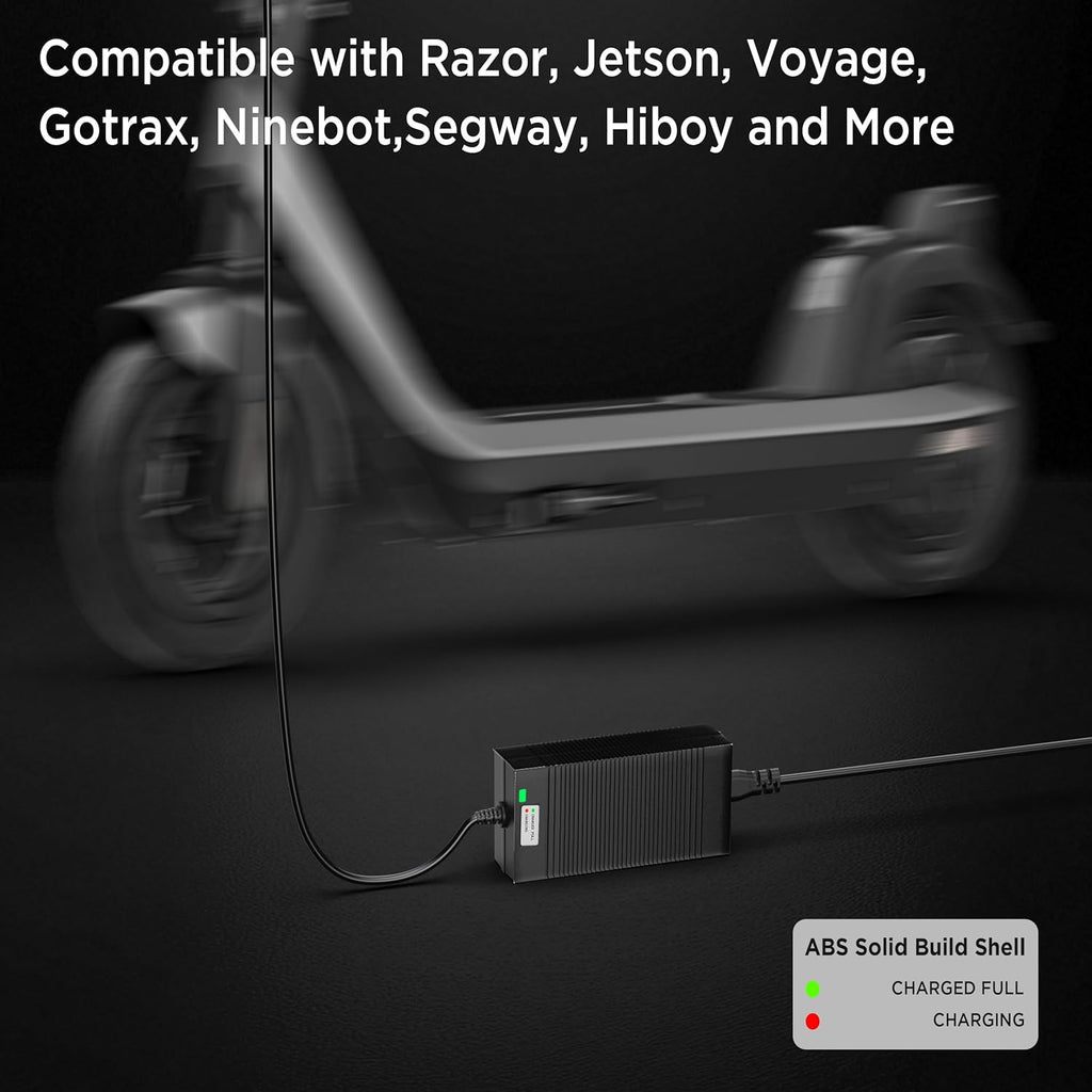 EVAPLUS 54.6V Smart Charger for 48V Lithium Batteries - UL Certified, Fast Charging with Multi-Safety Protection, Compatible with Electric Bikes/Scooters, DC 5.5 * 2.5/2.1mm Connector