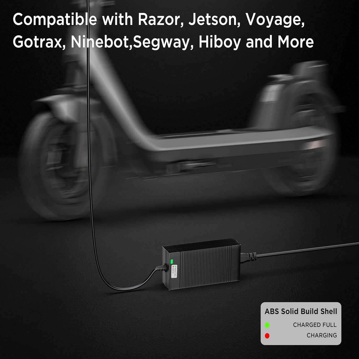 EVAPLUS 54.6V Smart Charger for 48V Lithium Batteries - UL Certified, Fast Charging with Multi-Safety Protection, Compatible with Electric Bikes/Scooters, DC 5.5 * 2.5/2.1mm Connector