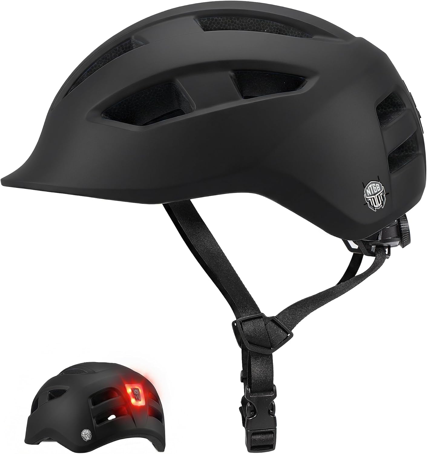 Bike Helmet Adult Men/Women/Youth-USB Rechargeable Rear Light Electric Scooter Helmet with CPSC/ASTM Certified Adjustable Lightweight for Road Trail Urban&Recreational Riding