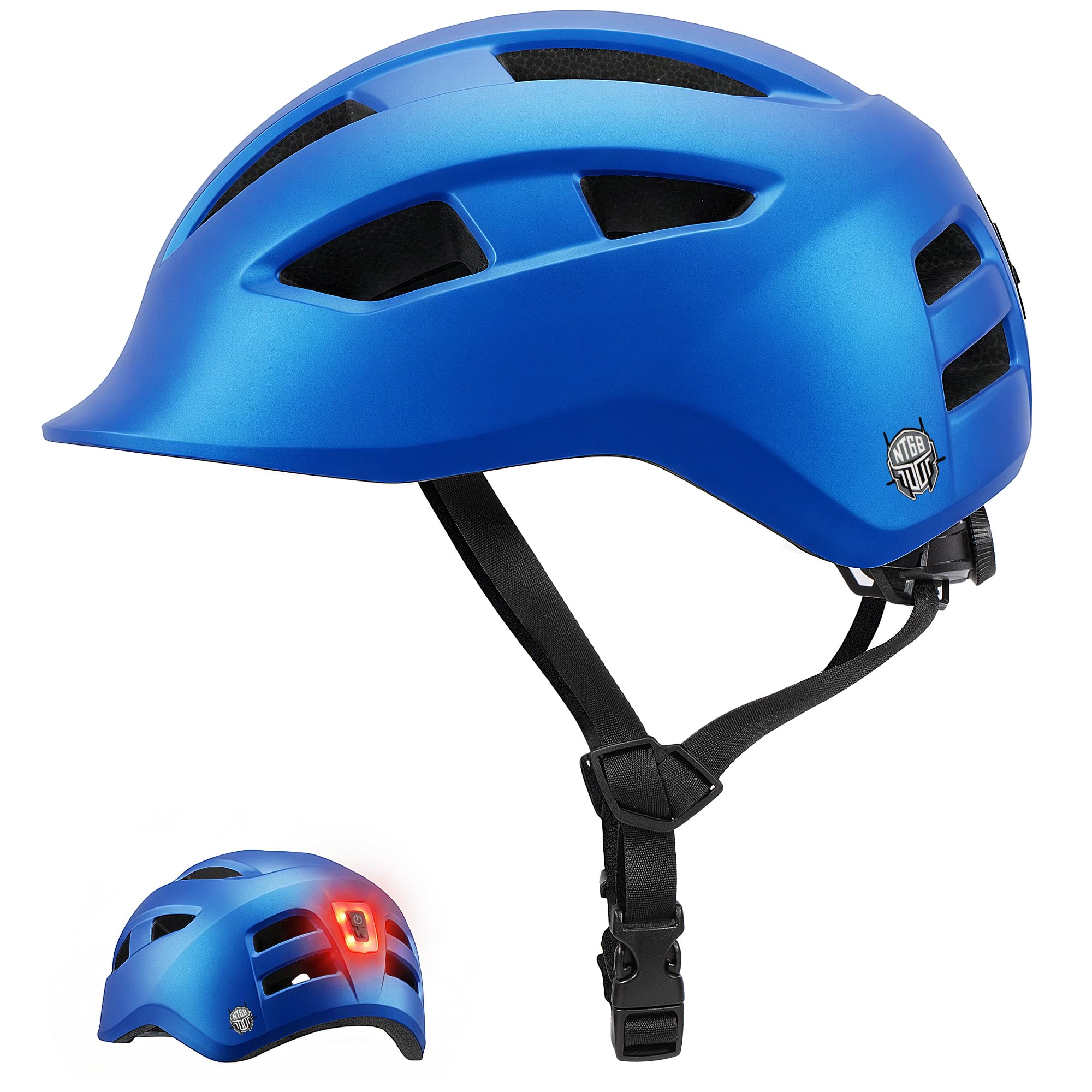 Bike Helmet Adult Men/Women/Youth-USB Rechargeable Rear Light Electric Scooter Helmet with CPSC/ASTM Certified Adjustable Lightweight for Road Trail Urban&Recreational Riding
