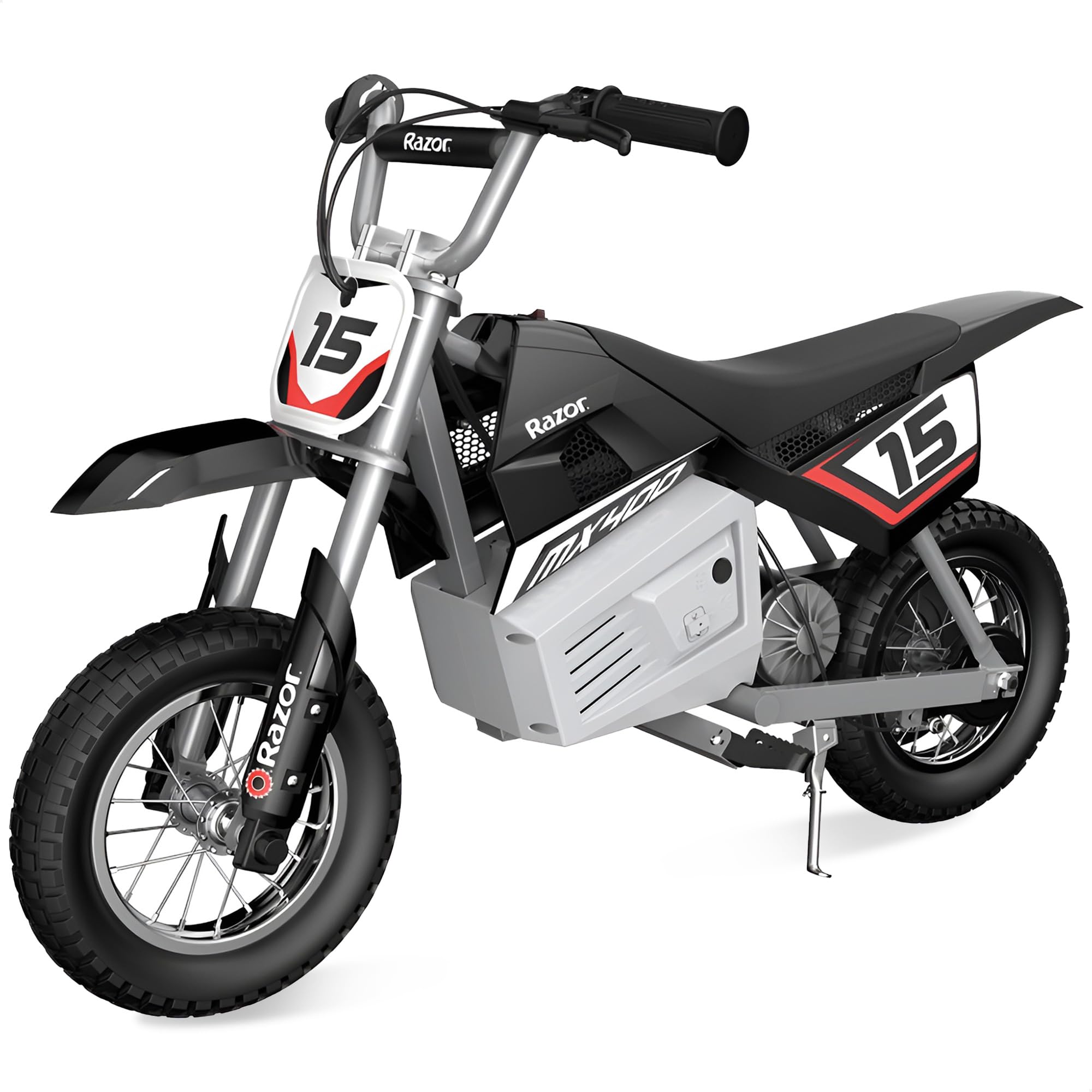 Razor MX500 Dirt Rocket Bike Electric Ride-On for Teens Ages 14+, 175 Pounds Max Weight, Red – 36-Volt Battery, up to 15 Mph, 40-Minute Run Time, Twist-Grip Throttle, Pneumatic Tires