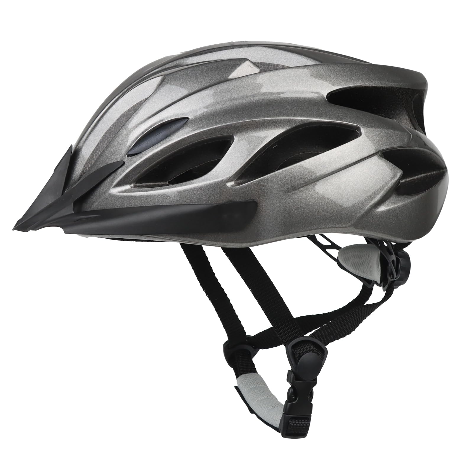 Adult Cycling Bike Helmet, Lightweight and Adjustable with Pads&Visor for Men and Women,Premium Quality Airflow Unisex Bicycle Helmet,Suggested Fit 58-61 cm