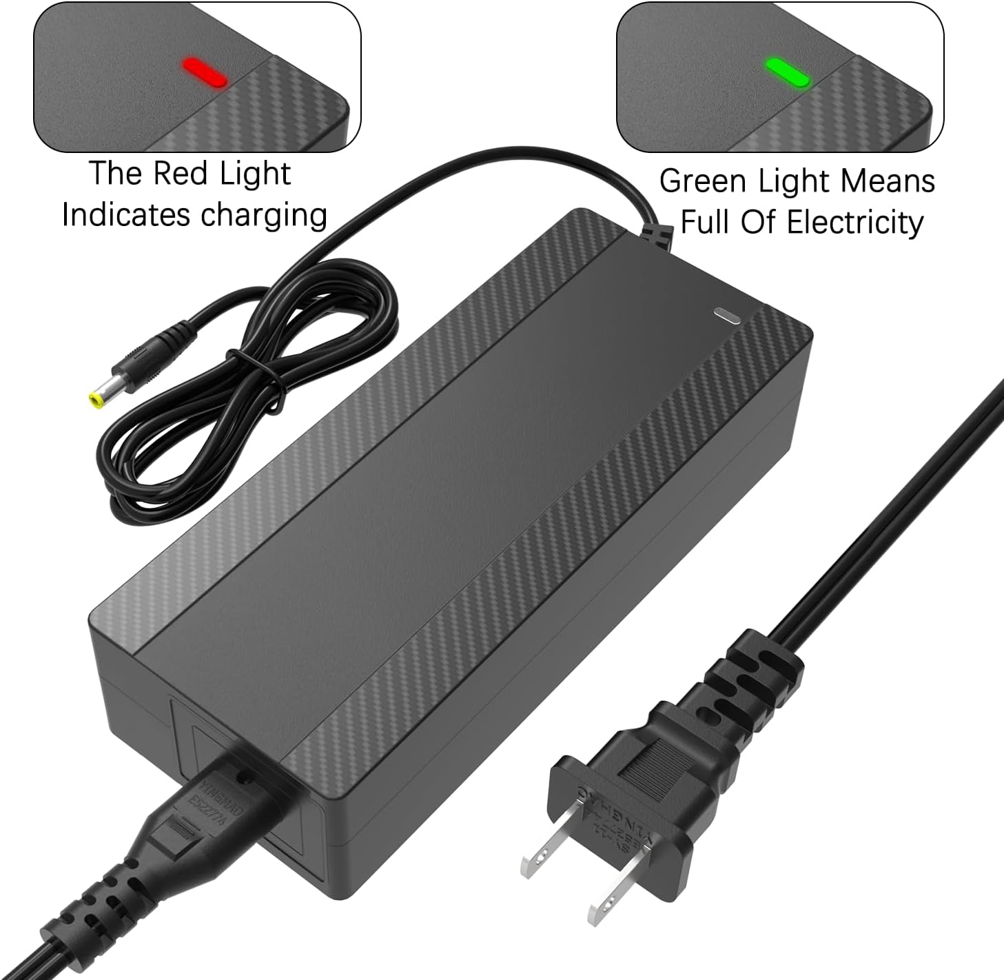 ETL Certified 54.6V 1.5A Electric Bike & Scooter Charger, 7-in-1 Universal Fast Charger Replacement for 48V 13S Lithium Battery, Compatible with Razor Gotrax Xiaomi Jetson Ninebot Hoverboard & E-Bike