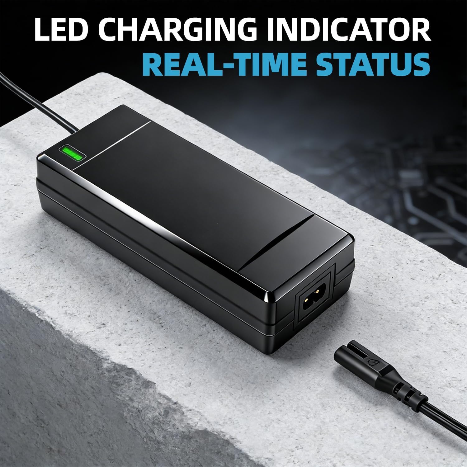 SGS Certified 54.6V 2A Fast Electric Bicycle Charger for 48V Ebike Battery - Fast Charging, Overcharge Protection, Compatible with Ecotric City/Beach, Lectric XP 2.0/3.0, Evercross H5/H7