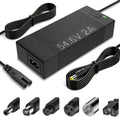 QKIIP 54.6V 2A Ebike Charger for 48V Lithium Battery, Universal Electric Bike Scooter Charger with 7 Plugs, Compatible with Ecotric City/Beach, Lectric XP 2.0/3.0, Evercross H5/H7