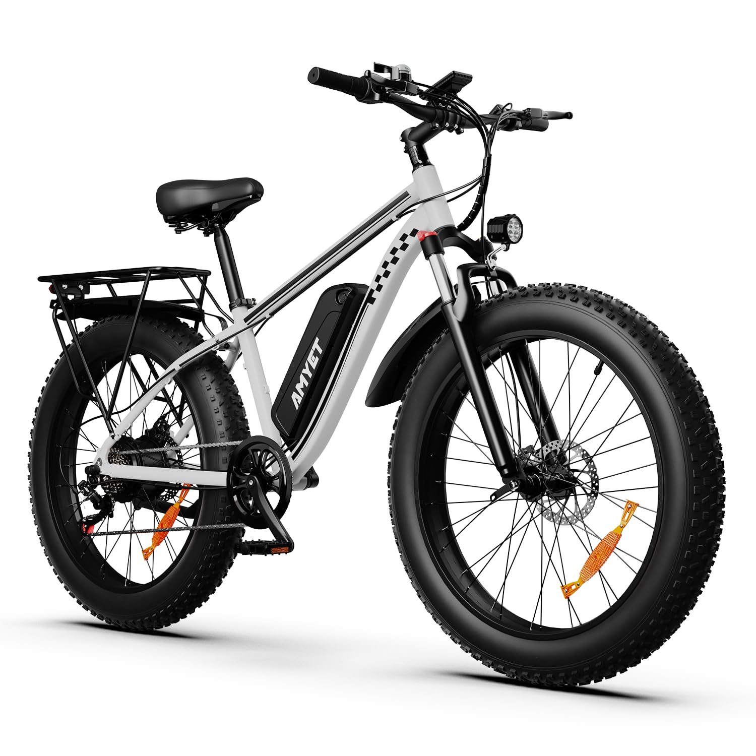 AMYET EB26 Electric Bike for Adults Peak 1500W Electric Bicycle 48V 15AH (720WH) Battery Electric Bike 26" Fat Tire Mountain 28mph 7 Speed Gears Ebike