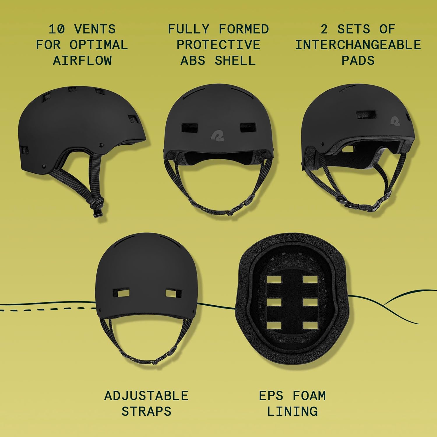 Retrospec Dakota Adult & Youth Bike Helmet - Multi-Sport Protection with ABS Shell, EPS Foam, 10 Vents & Removable Washable Padding for BMX, Skating, and Scooter