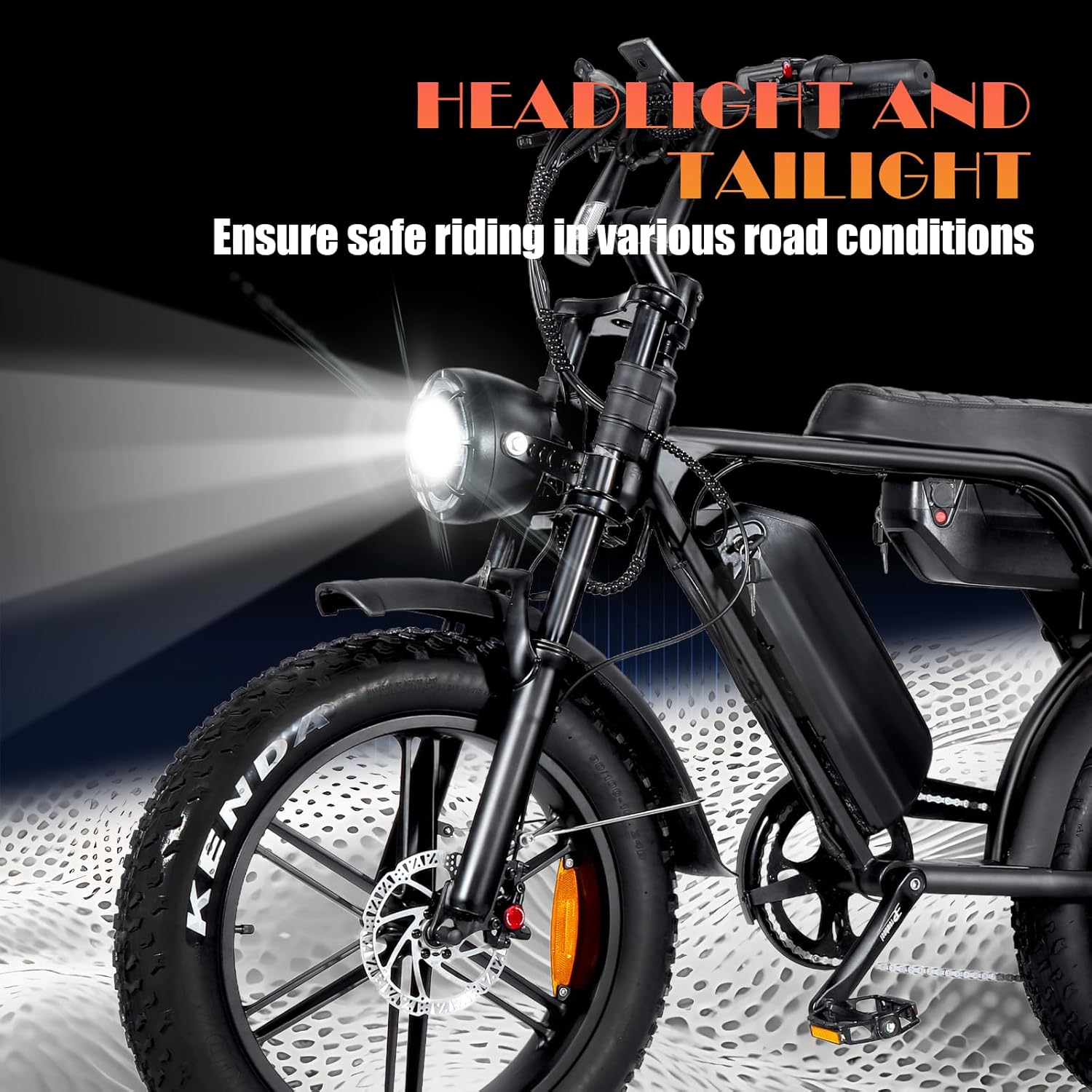 VOMO Electric Bike for Adults, 1500W 31MPH 48V 15.6AH Dual Battery E-Bike, 20" x4.0 Fat Tire Electric Dirt Bike, Full Suspension Electric Motorcycle Hydralic Brake Off-Road Moped Ebike