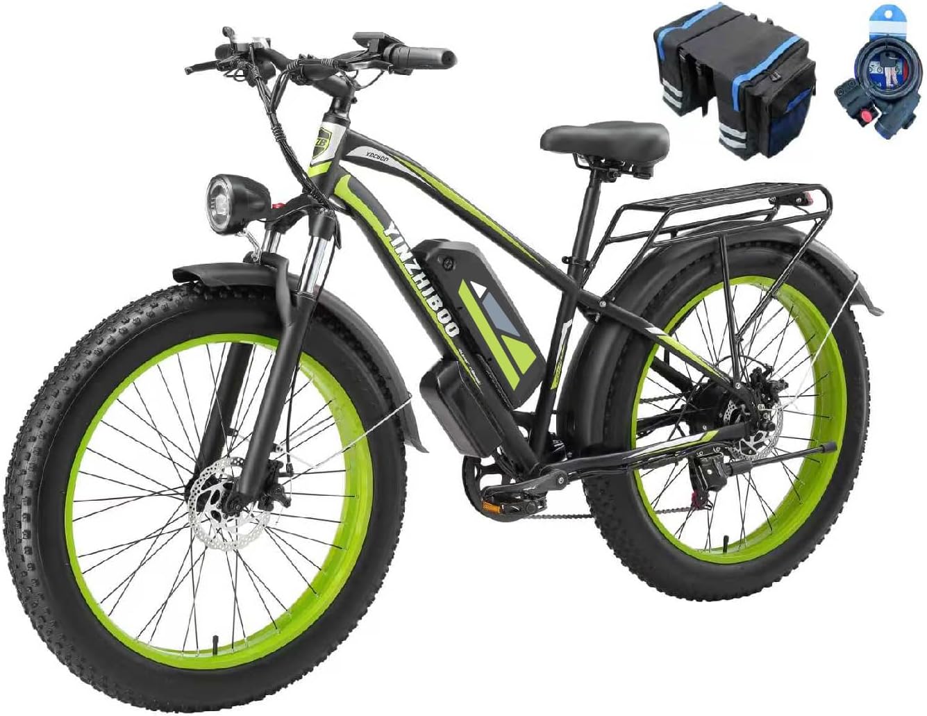 Electric Bike for Adults, 2000W Peak Motor E Bikes, 26" Fat Tire Electric Mountain Bike, 32 MPH Electric Bicycle, 48V 17.5Ah (840Wh) Removable Battery, UL2849 Certified