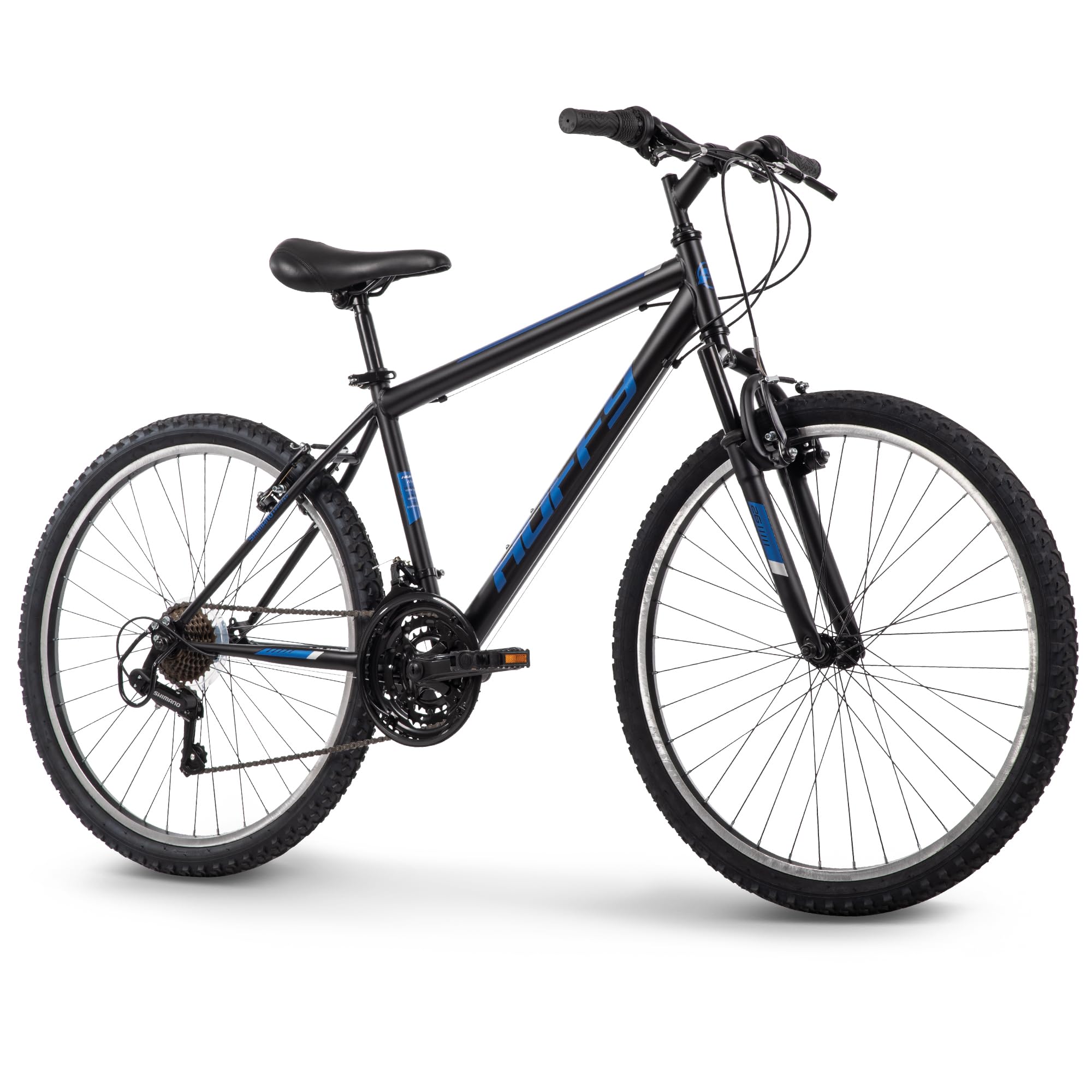 Huffy Stone Mountain Bike for Men and Women, 20”/24”/26”, 6-Speed (20”) or 21-Speed, Front or Dual Suspension (Varies), Multiple Colors, Adjustable Saddle, Shimano Equipped, All-Terrain Tires